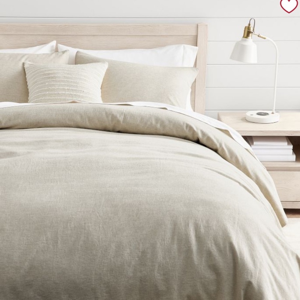 POTTERY BARN TEEN & DORM LINEN COTTON DUVET - TWIN SIZE - ROSE COLOR AVAILABLE